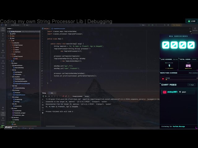 🔴 Live :: Coding my own String Processor Library | Debugging #java  #live #coding