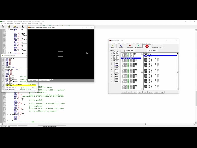 8086 Shapes and Mouse Detection