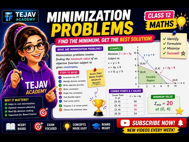 Minimization Problems Explained | Linear Programming (LPP) | Class 12 Maths | NCERT & CBSE