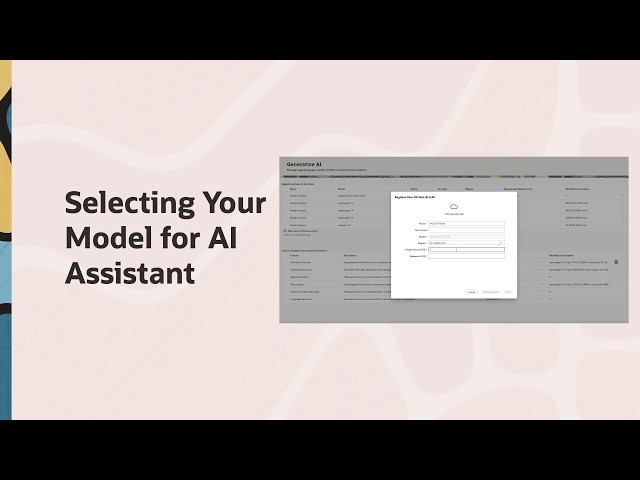Select the AI Model to use for Oracle Analytics AI Assistant