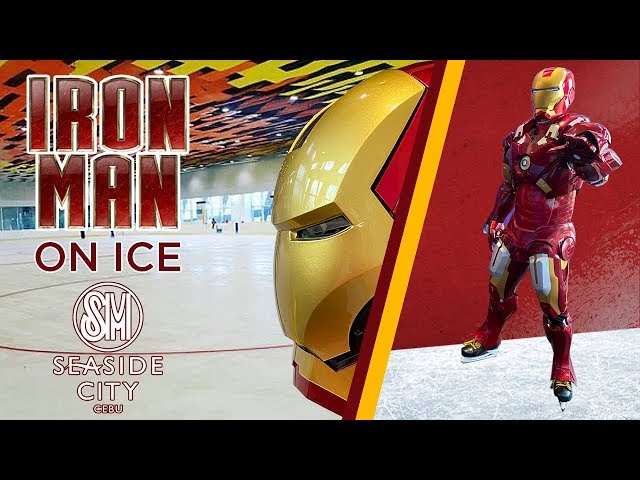 Iron Man Ice Skating In MK7 Suit - Sm Seaside Cebu Philippines - Ironman Armor
