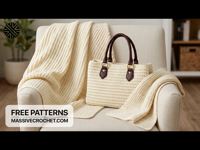 SUPER EASY & FAST! 1 ROW-REPEAT Crochet Pattern for Beginners | Crochet Stitch for Blanket & Bag