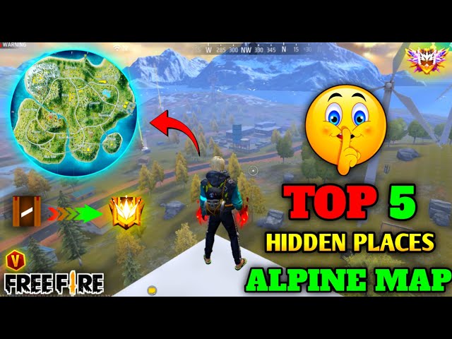 Top 5 Hidden Places in Alpine Map | Alpine  Map Hidden Places | BR Rank Secret Places | full details