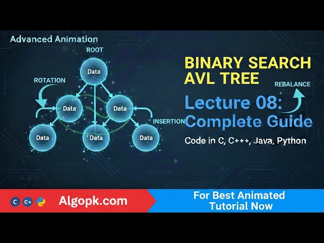 AVL Trees Explained with Animation | Complete Tutorial + Code in C, C++, Java, Python  2026