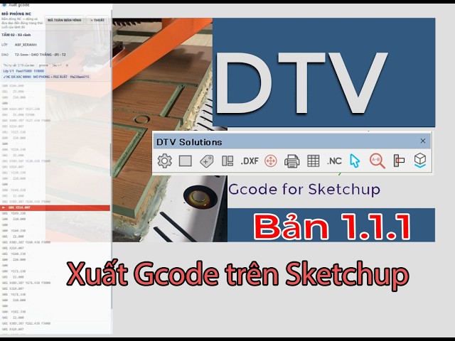 08. DTV solutions- Xuất Gcode trên Sketchup - DTV ver 1.1.1