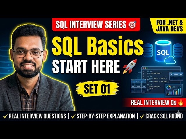 Part 1 | SQL Basics Explained | SQL Interview Preparation Series 2026 | .NET & Java Full Stack Devs
