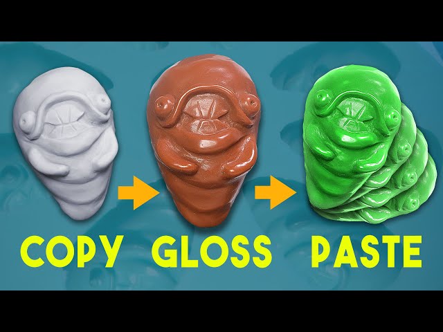 How to make a BUNCH of GLOSSY resin copies! (DIY mold-making and casting!)
