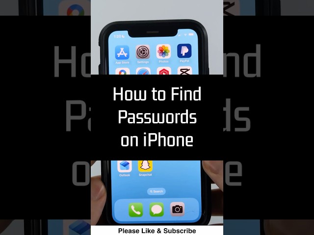How to Find Passwords on iPhone