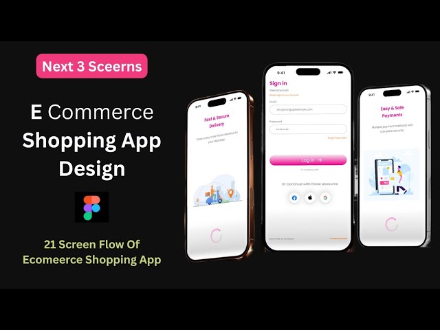 E Commerce Shopping App Design tutorial in figma|| UIUX design in figma