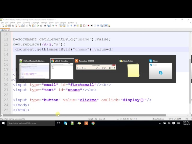 Pattern Matching in Javascript.