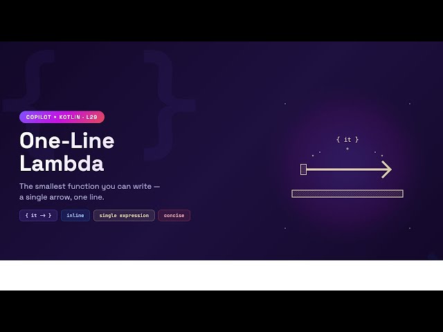 Kotlin with Copilot: Create a one line lambda function