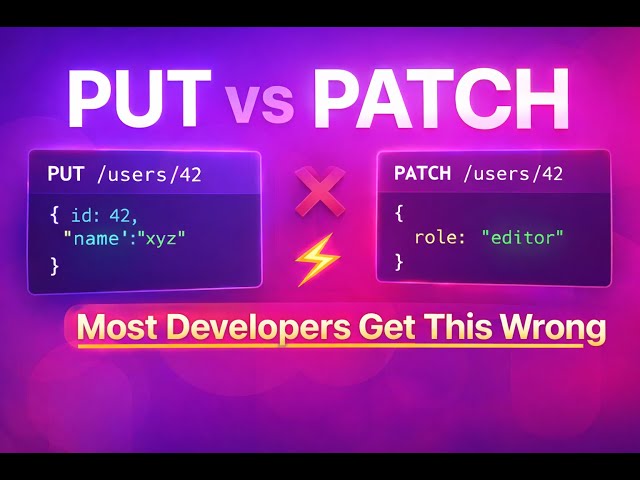 PUT vs PATCH Explained Deeply | REST API Interview Trap (Most Devs Get This Wrong)