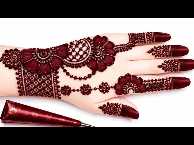 Very simple unique style mehndi design for back hand | new easy mehndi design 2026 | mehandi designs