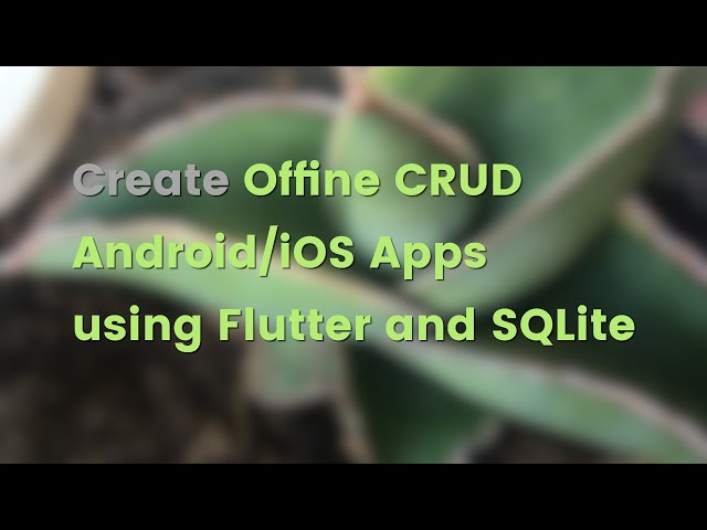 Flutter Tutorial #3: SQLite Offline CRUD iOS and Android Apps