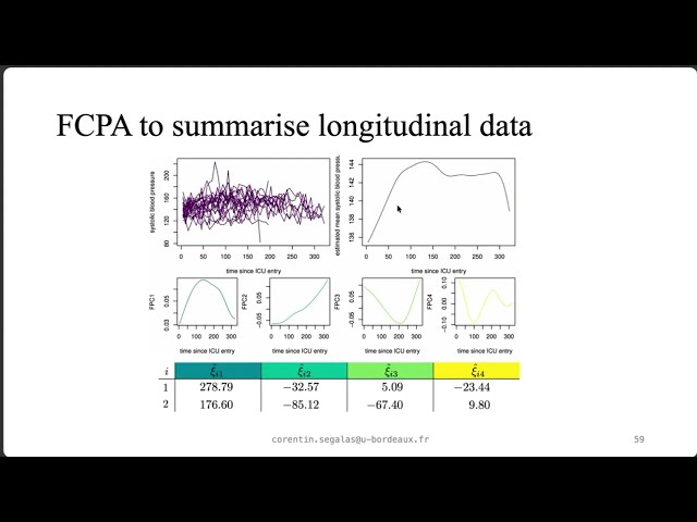 Functional Principal Component Analysis (FPCA) to describe longitudinal data