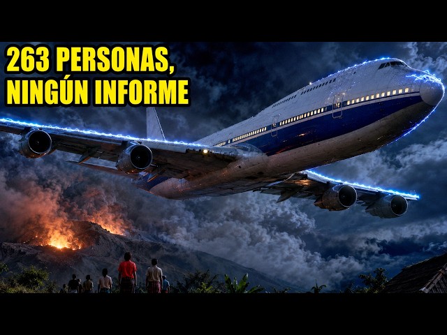 El instante en que un avión con 263 personas entró en un volcán, en los documentos de la época