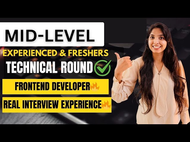👉 Mid-Level Frontend Developer Interview 2026 ⚡ Real Experience + Must-Know Concepts!
