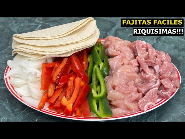 Chicken and Vegetable Fajitas: Easy and Quick Recipe! 😍 You'll love it!