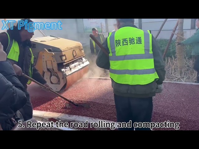 Hot-Mix Colored Asphalt Road making process