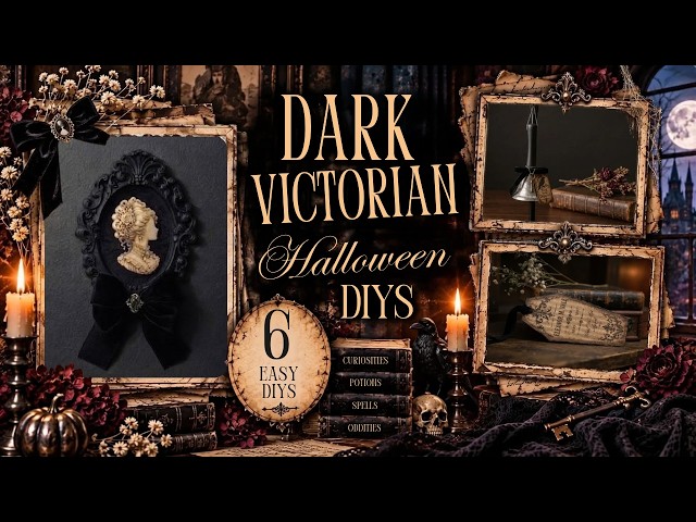 6 EASY Dark Victorian Halloween DIYs | Gothic Decor on a Budget 🖤