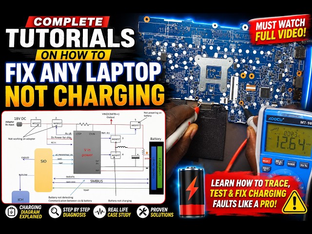 COMPLETE TUTORIALS ON HOW TO FIX ANY LAPTOP NOT CHARGING, CASE STUDY HP 840 G4 NOT CHARGING #share