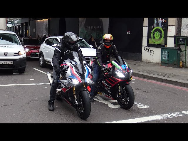SUPERBIKES in London 2025 Best of Compilation.BMW S1000RR,Yamaha R1