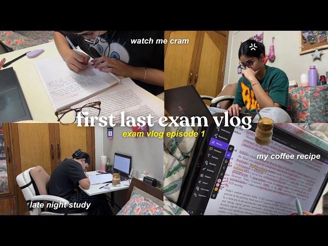 exam study vlog 📝 | first exam, coffee recipe, full day of studying etc! 
