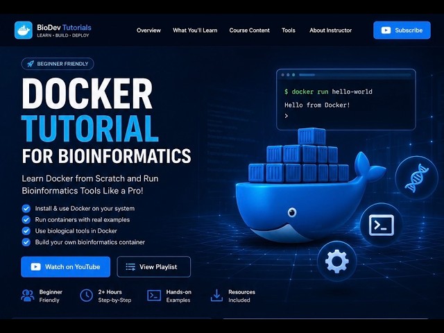 Learn Docker in 15 Minutes | Complete Beginner Tutorial for Bioinformatics