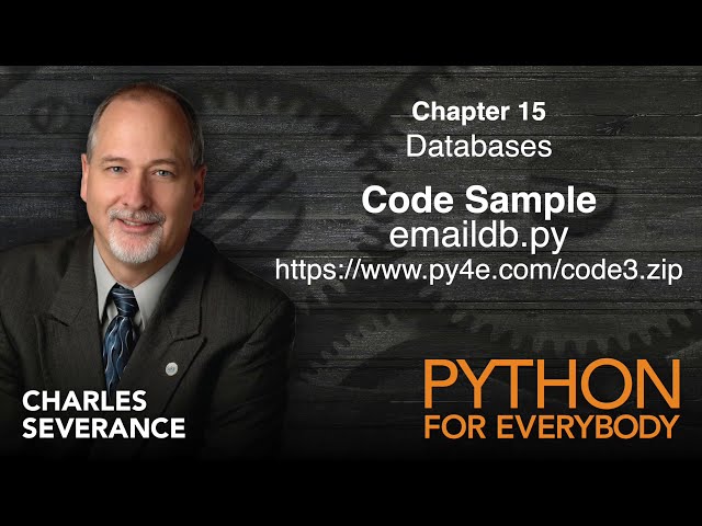 Python - Databases, Code Sample, Email DB - 10 Minutes Videos 059