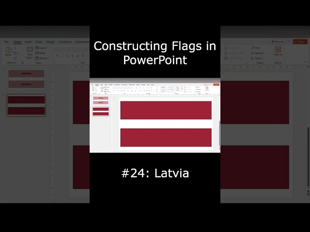 Constructing Flags in PowerPoint: Latvia #flags #latvia