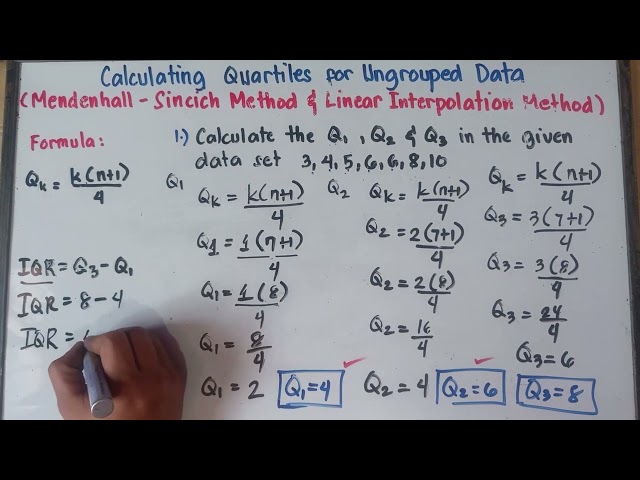 How to Calculate Quartiles Using the Mendenhall-Sincich Method | Step-by-Step Guide | G10 | Term 1 |