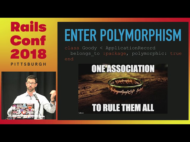RailsConf 2018: Candy on Rails: Polymorphism & Rails 5 by Michael Cain