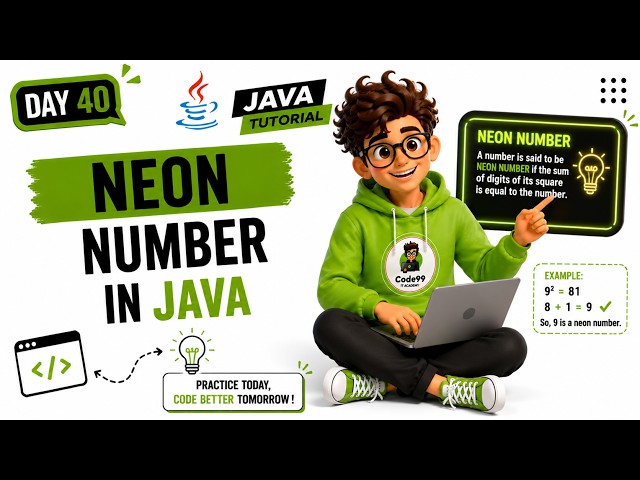 What is Neon Number in Java? | Logic + Program Explained in Tamil | Code99 IT Academy