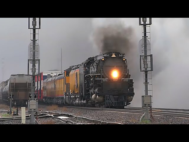 Big Boy 4014 in the Rain, Highball to Omaha, Nebraska (Coast to Coast Tour)