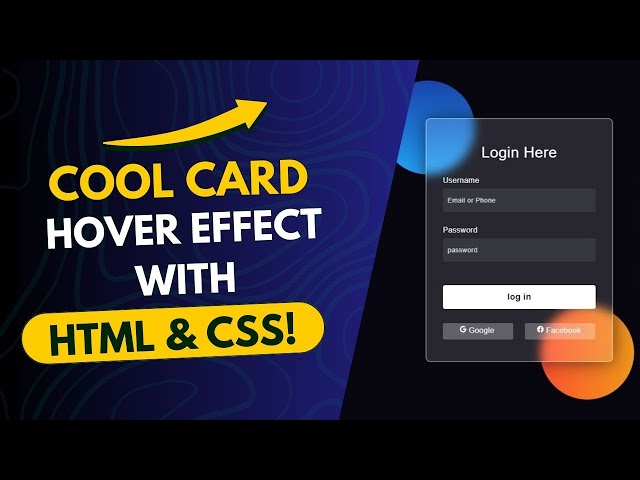 You Won't Believe How Easy It Is to Create Cool Card Hover Effects #html #css