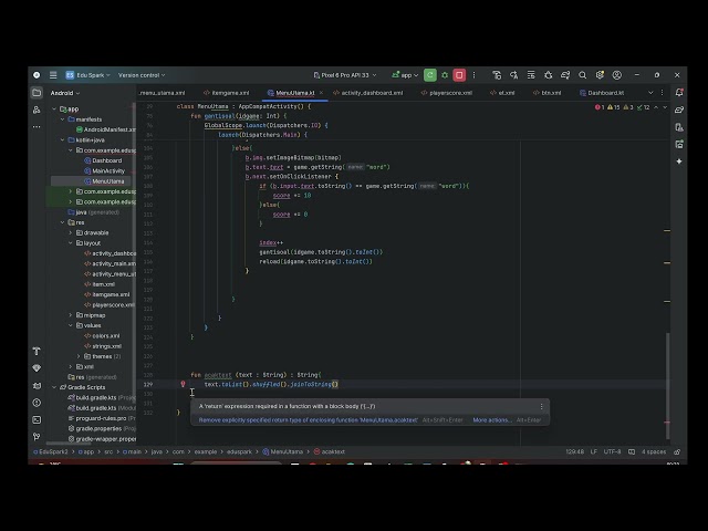 Tutorial Mengacak Text Secaara Otomatis || Android Studio Kotlin || Bahasa Indonesia