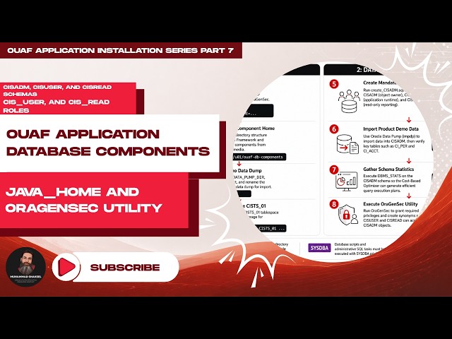 OUAF App. Installation Series Part 7 | CC&B 25.4 Database Components, Demo Data Import & OraGenSec