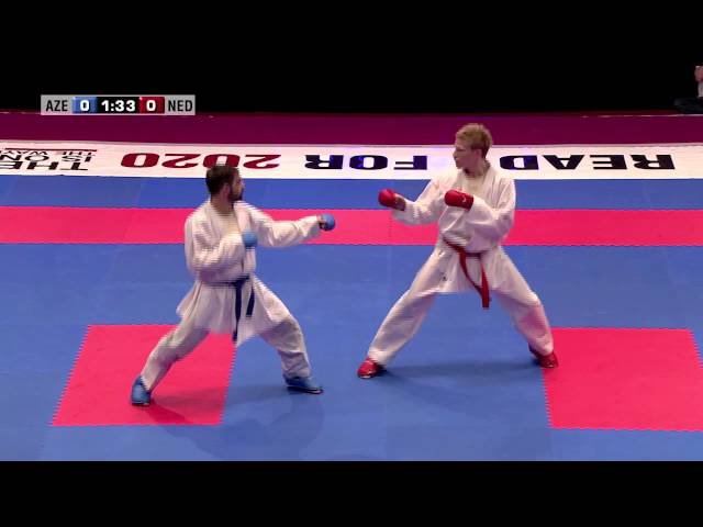 Rafael Aghayev vs René Smaal. Final Kumite Male -75kg. 48th European Karate Championships
