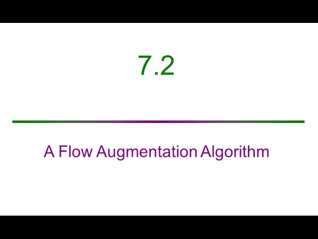 MATH3302 - 21 - Flow Augmentation Algorithm