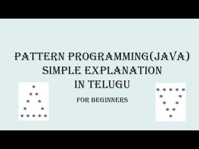 JAVA PROGRAMMING - Hollow Triangle & Inverted Hollow Triangle Patterns in Java - Explained in Telugu