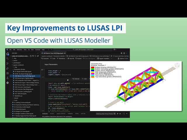 Key improvements to LUSAS LPI (LUSAS Programmable Interface)