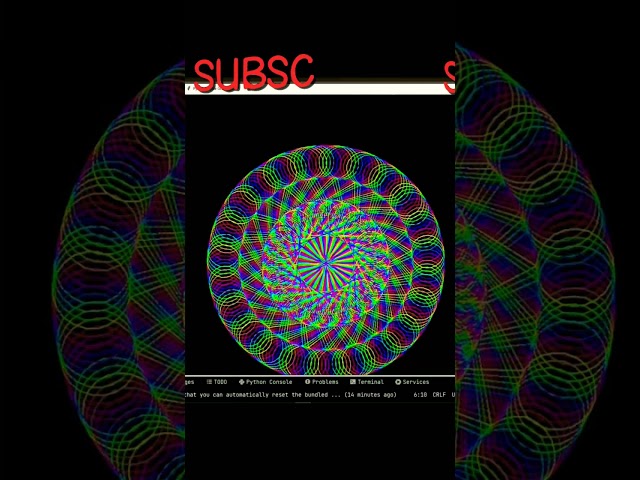 😳Cool Pattern using python Turtle🐢|Python Turtle Graphics Multi Colour designs|#python #short#viral