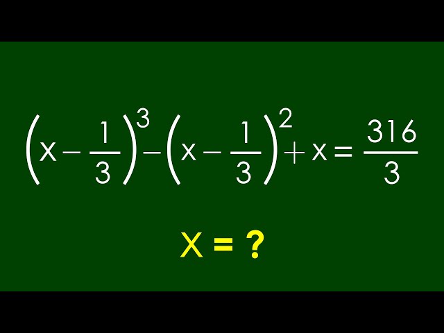 A Nice Algebra Problem | Math Olympiad | Find x = ?
