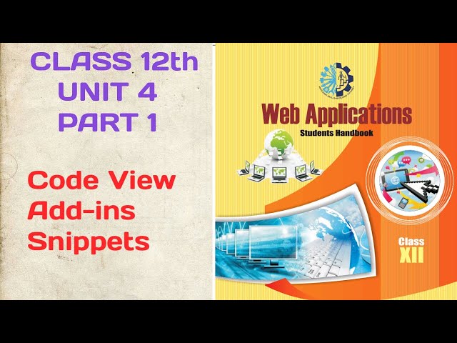 CLASS 12th ||WEB APPLICATION||ADVANCE FEATURES OF WEB DESIGN||UNIT_4_PART_1