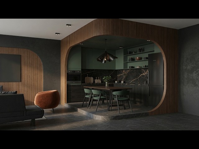 🟦Sketchup🟦 tutorial modelado 3D INTERIOR de area social en 3 PASOS