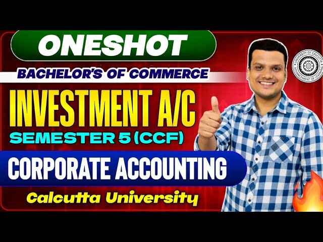 Investment A/C [15 M] | One shot🔥 | Maths And Stats | Sem-5 CCF | Calcutta University