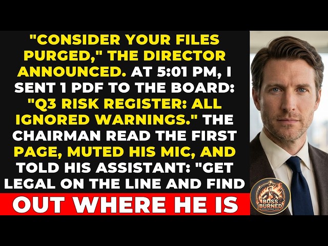 Fired Risk Officer's 5:01 PM Revenge: Ignored Warnings Exposed to Board | Corporate Payback