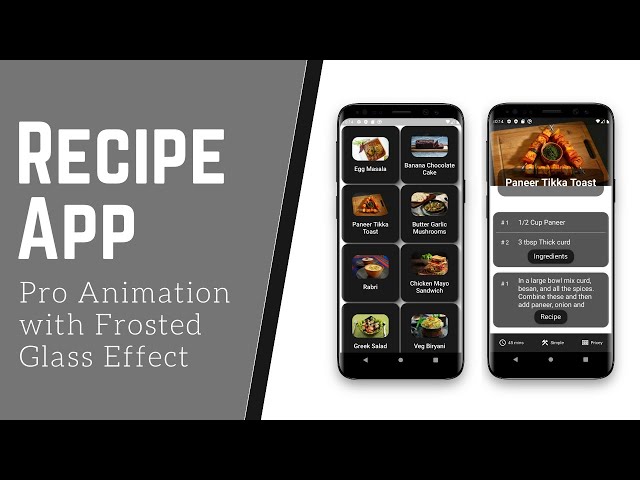 Flutter - Pro Animation with Frosted Glass Effect through Recipe App - Speed Code - Part 1/2