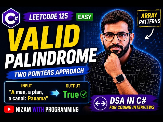 Valid Palindrome  C#  LeetCode 125  Two Pointers  DSA