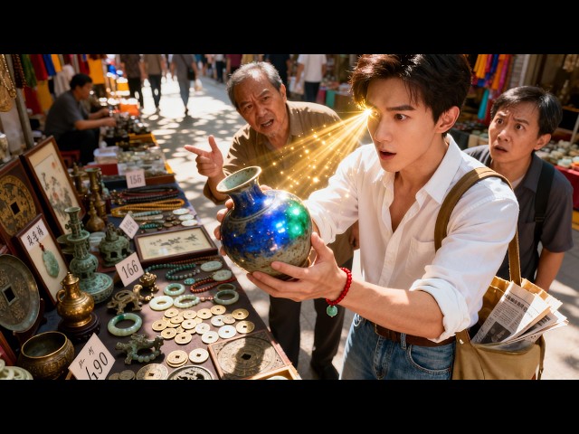 窮小子意外覺醒祖傳神眼！地攤撿漏竟開出極品翡翠，從此逆襲賭石界 👀💥